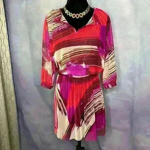 London Times Keyhole neck dress